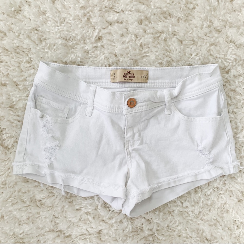 Hollister White Jean Shorts